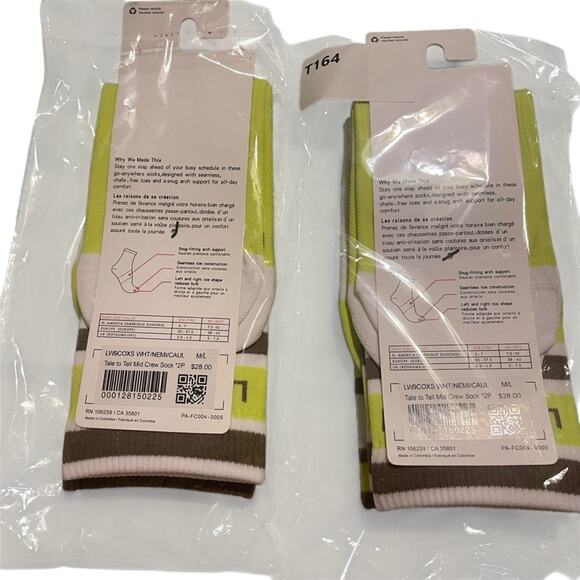 Lululemon Tale to Tell Mud Crew Socks NWT 7.5-10 - Picture 2 of 6